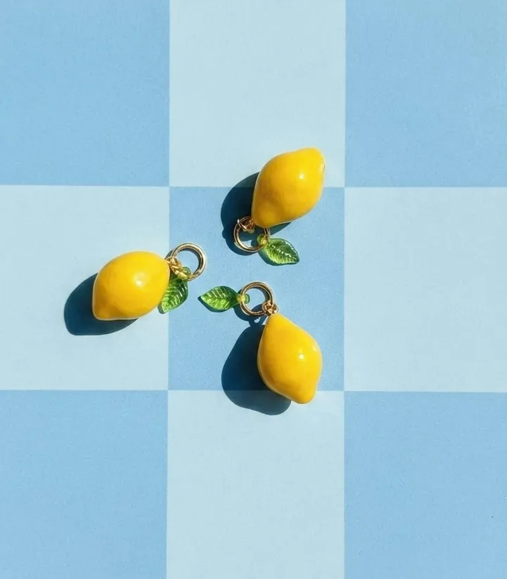 citrus clay charms